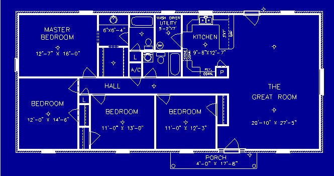 Lexington 4BR floor plan by S.S. Steele Homes